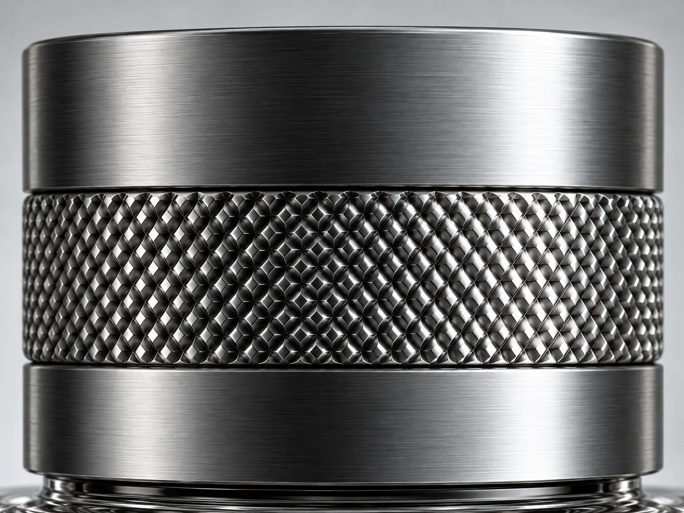 The knurled grip of the cap