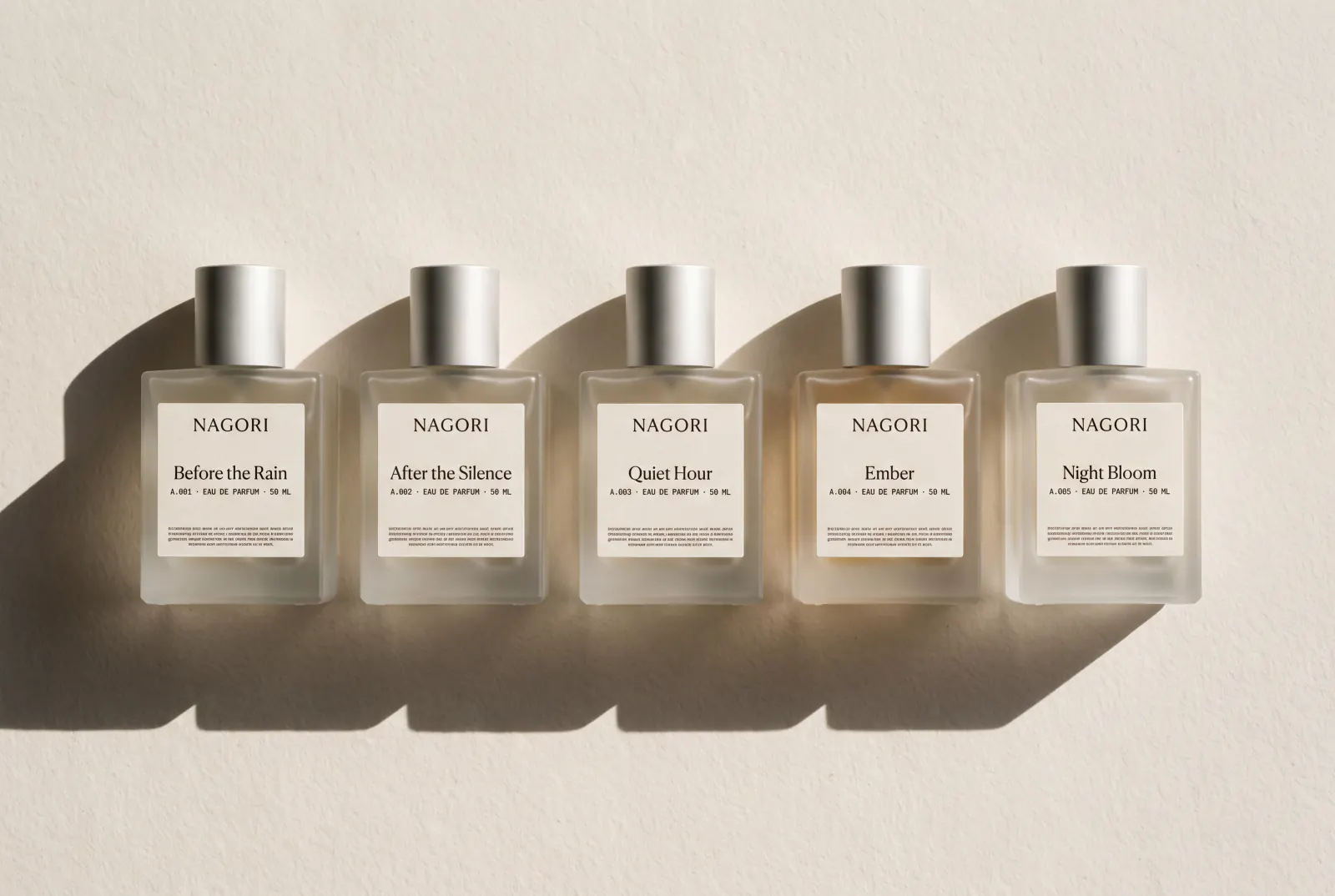 All five editions, side by side